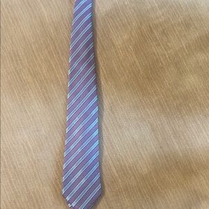 Ermenegildo Zegna Diagonal Striped Tie in Lavender and Sky Blue